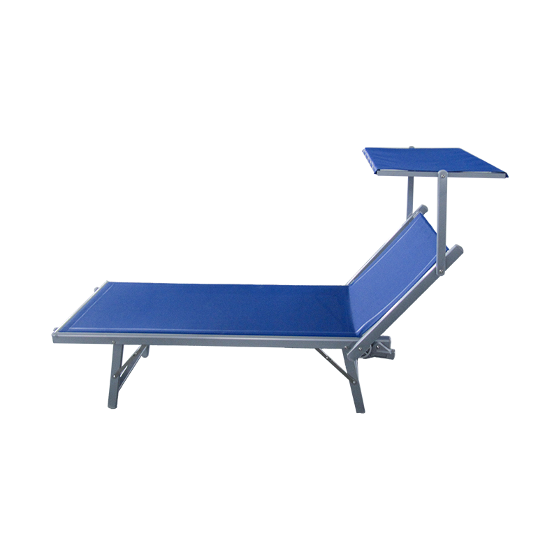 Aluminiowe składane plażowe słońce łóżko plażowe z dachem