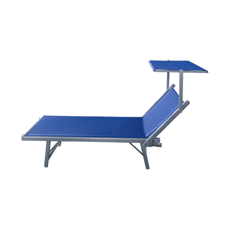 Aluminiowe składane plażowe słońce łóżko plażowe z dachem