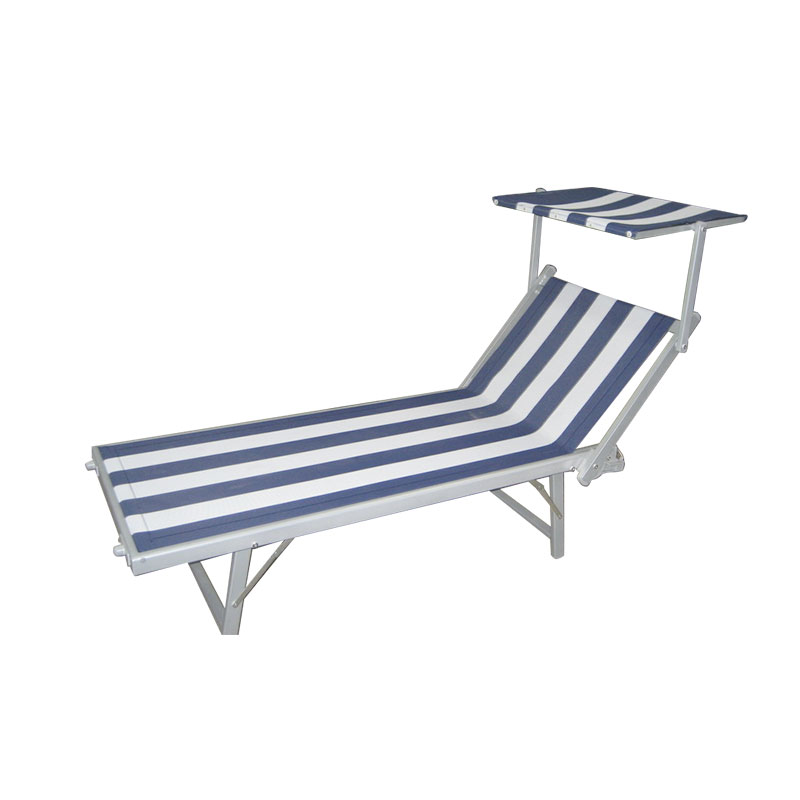 Aluminiowe składane plażowe słońce łóżko plażowe z dachem