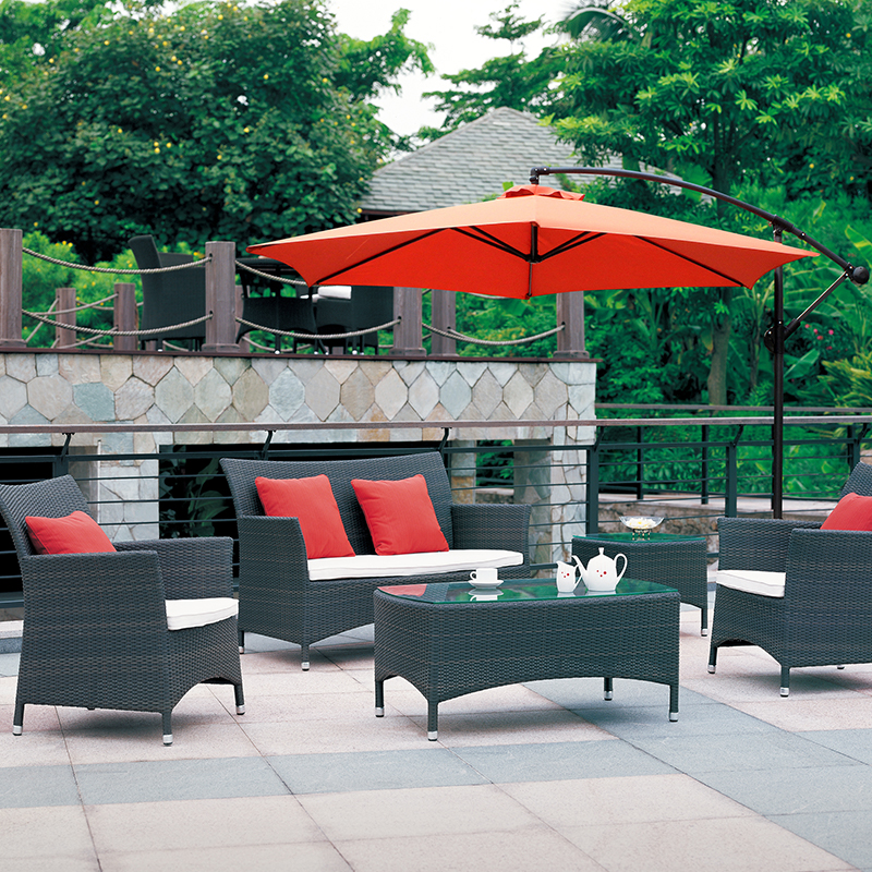 Wiszący parasol patio Sun Shade Offset Rynek na zewnątrz z bazą krzyżową
